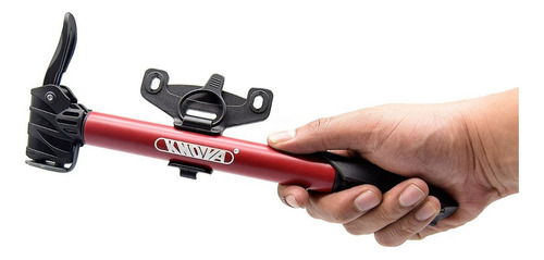 Mini Bomba De Manual Inflador Para Bicicleta Portátil Knova Color Rojo