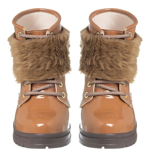 Imagem 4 de 9 de Bota Feminina Infantil Coturno Menina Salto Cano Alto Sapato