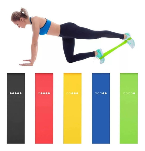 Pack 5 Bandas Elásticas Loop Circulares Pilates Aerobico