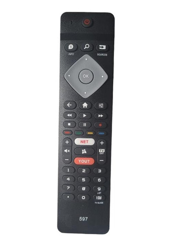 Control Remoto Para Smart Tv Philips Youtube Netflix Lcd597
