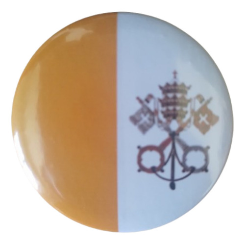 10 Bottons Broches Bandeira Do Vaticano 4,5cm Colorido Bandeira Do Vaticano