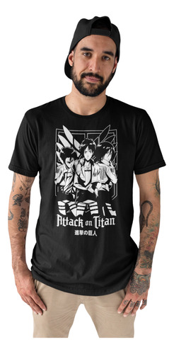 Camisetas Attack On Titan Shingeki Kyojin Eren Mikasa Levi