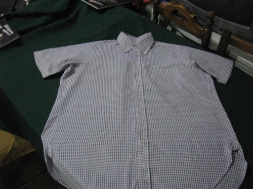 Camisa Sport Manga Corta A Cuadrille Brooks Brothers Talla M