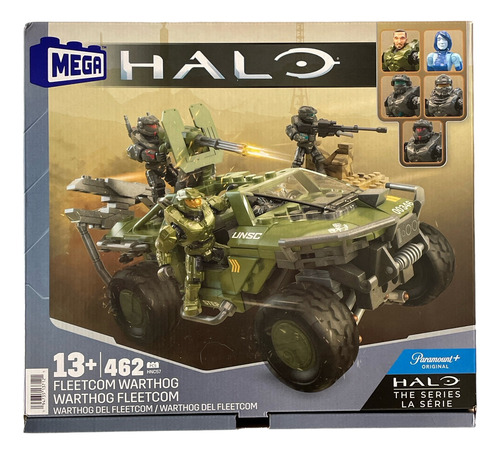 Halo La Serie Mega Construx Warthog Del Fleetcom 462pz Hnc57