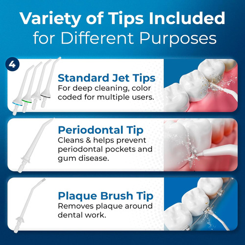 Flosser De Agua Para Dientes, Selección Inalámbrica, 4 Modos