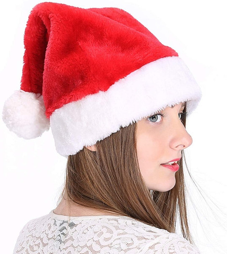 Gorro Papa Noel Premium - Santa Claus - Navidad X16 Unidades