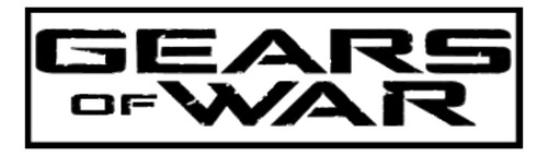 Sticker Vinil Gears Of War Logo 2 Pzs Black $135 Mikegamesmx
