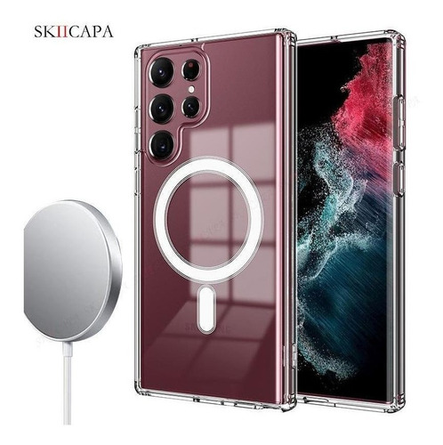 Funda Magnética De Acrílico Transparente Para Samsung S22