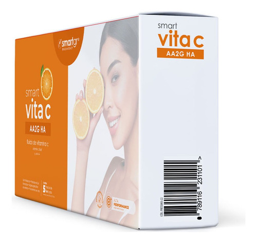 Kit 5 Ampolas Monodose Vitamina Vita C Aa2g Ha 5ml Smart Gr