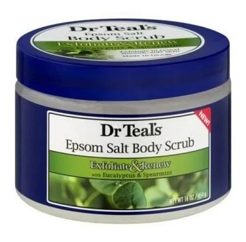  Dr Teal's Exfoliante Sal Epsom Body Scrub Eucalipto Y Menta