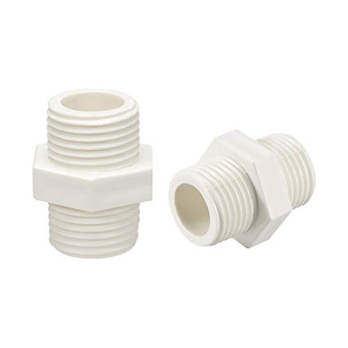 Adaptador De Tubo De Pvc Niple Hexagonal G1/2 X G1/2 Ro...