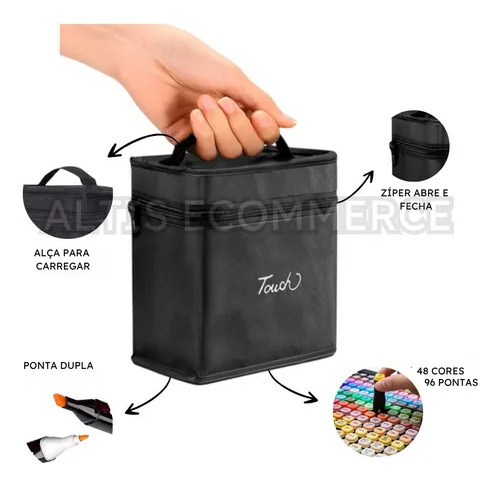 Kit Livro Bobbie Goods + 48 Caneta Touch Cores Ponta Dupla