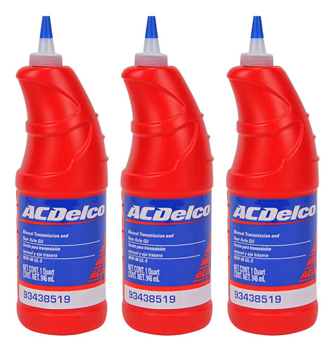 Aceite Trasmision Manual Acdelco.946ml Sae 80w90 Gl5 3pza