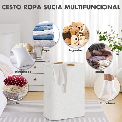 Cesto Ropa Sucia Plegable 60l Canastos Organizador Ropa