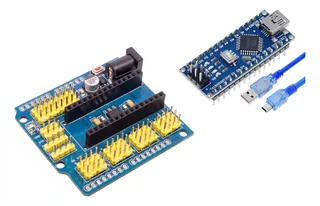 Arduino Nano V3 + Cable + Shield Nano