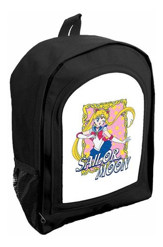 Mochila Negra Nena Jardin/ Preescolar Sailor Moon Ar14