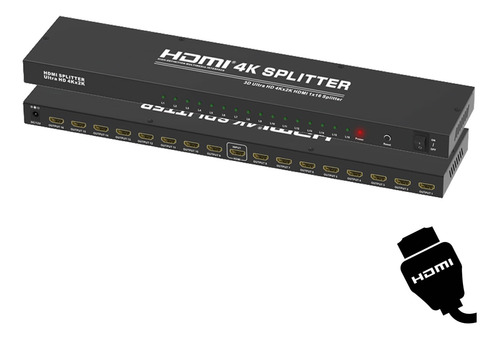 Splitter Distribuidor Hdmi 4k De 1 Entrada X 16 Saídas
