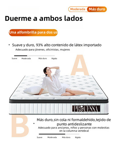 Blanco Colchón Individual De Espuma Confortable 100x190x20