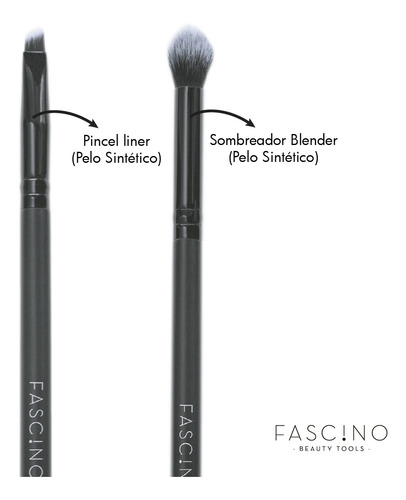 Imagen 5 de 10 de Set 15 Brochas Y Pinceles De Maquillaje Crueltyfree Fascino