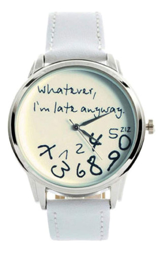 Vavna  Whatever, I'm Late Anyway Print Leather Women Men Rel