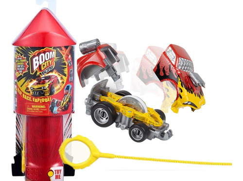 Auto Boom City Con Lanzador Choca Y Se Desarma Novedad 