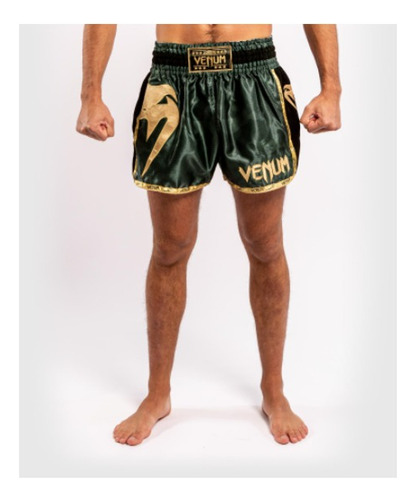 Short Muay Thai Venum Giant Camo Khaki Gold