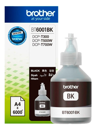 Tinta Brother Bt6001bk Black Dcp-t300w/500w/700w