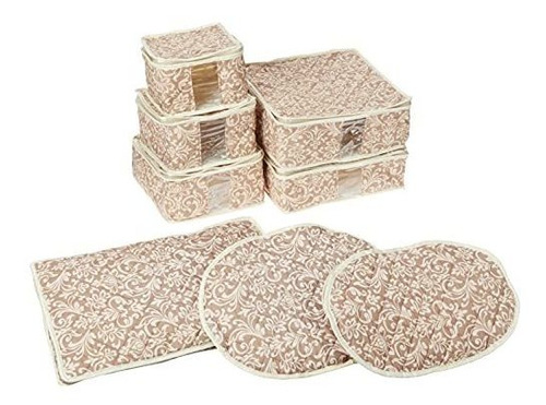 Set De Almacenamiento Para Vajilla Damasco Hudson - Beige.