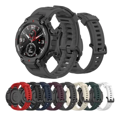 Correa de reloj inteligente de acero inoxidable para Huami Amazfit T-Rex  Band (negro) Wdftyju