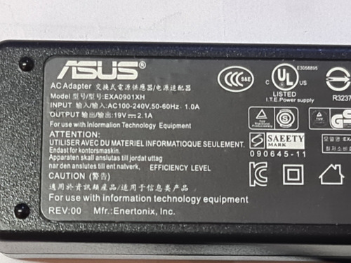 Imagen 2 de 4 de Cargador Fuente Original Asus Eee Exo 19v 2.1a Pin 5.5x2.5mm