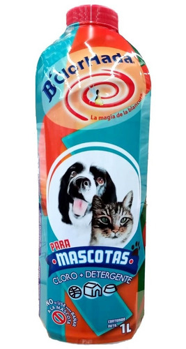 Imagen 1 de 1 de Cloro + Detergente Bclorhada Para Mascotas 1 L