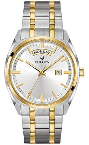 Reloj Bulova Clásico De Cuarzo Para Hombre Con Correa De Ace