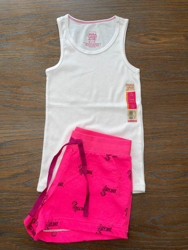 Short Algodon Fucsia Y Musculosa Talle 8 Años Old Navy