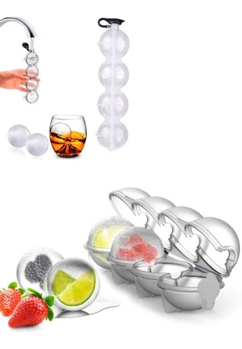 Forma De Gelo Redondo Bola Esfera Grade Para  Whisky Drink  