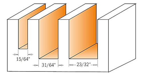 Cmt 81150111 3piece Plywood Groove 12inch Shank Router Bit S