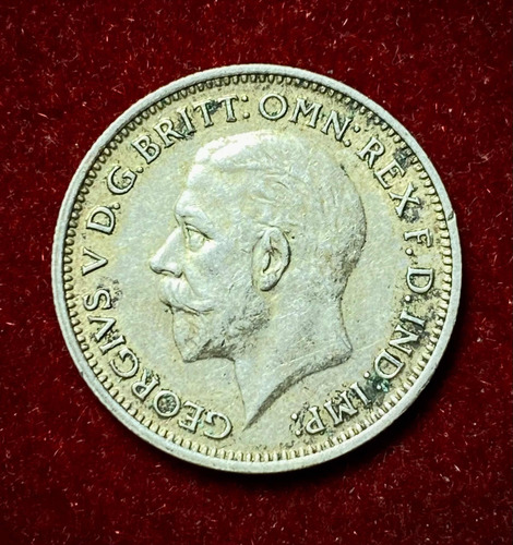 Moneda 6 Peniques Inglaterra 1936 Km 832 Plata 0.500 Jorge 5 (Usado)
