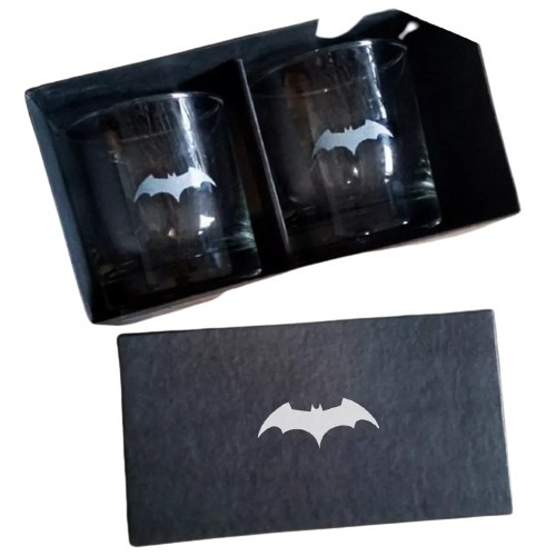 Set 2 Vasos De Whisky En Caja Forrada Negra Regalo Souvenir