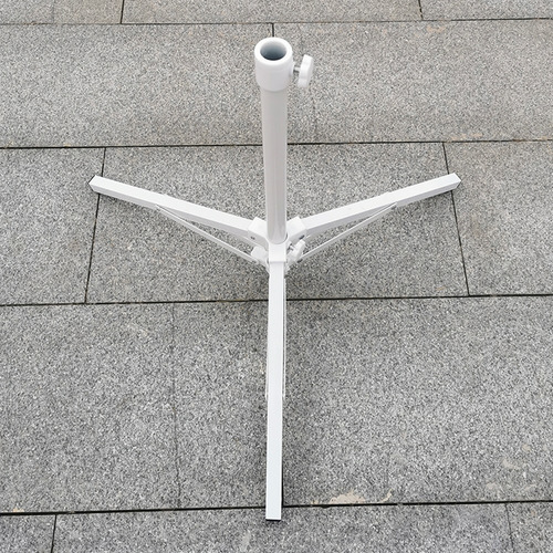 Base Soporte Plegable Para Sombrillas De Playa Aluminio 55cm Color Blanco