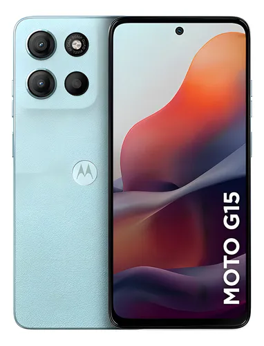 Smartphone Motorola Moto G15 - 128gb 12gb (4gb Ram+8gb Ram Boost) E Camera 50mp Com Ai E Night Vision Bateria De 5200 Mah Tela Fhd+ 6.7 Com Superbrilho Nfc Azul Claro