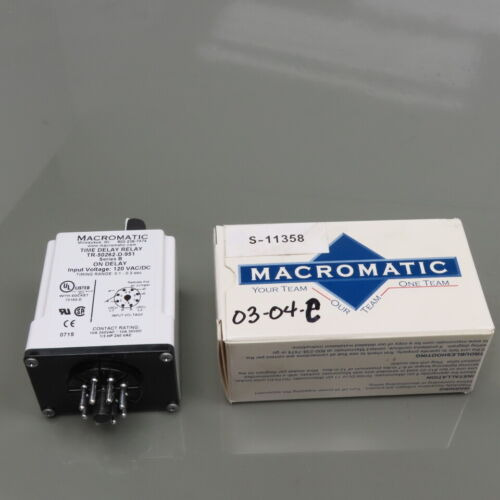 Macromatic Tr-50262-d-951 Time On Delay Relay 120v Ac/dc Ssy