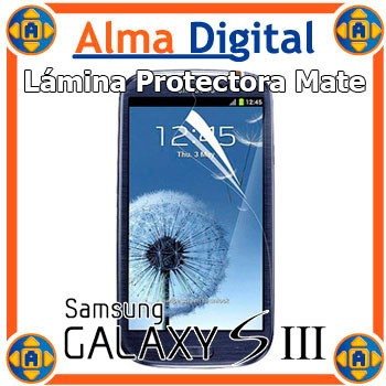 Lamina Protector Pantalla Mate Samsung S3 Antihuella I9300