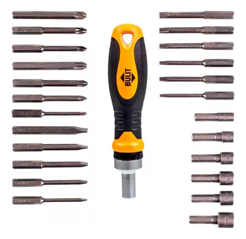 Set Bulit De Puntas Y Tubos Largos 24 Piezas Cromo Vanadio