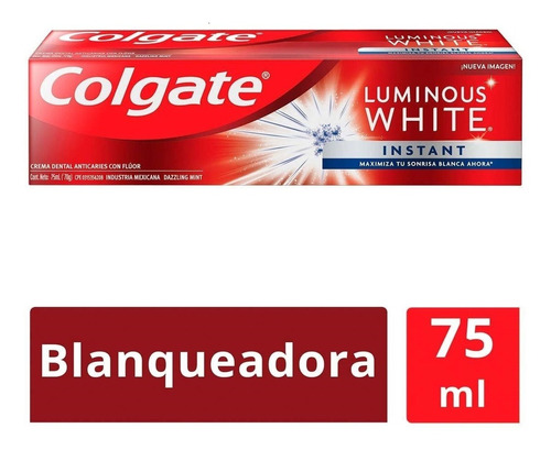 Crema Dental Colgate Luminous  White Instant 75 Ml