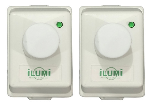 2pcs Dimmer Controle Velocidade Ventilador Exaustor Bivolt Cor Da Estrutura Branco Diâmetro 6 Cm 127/220v