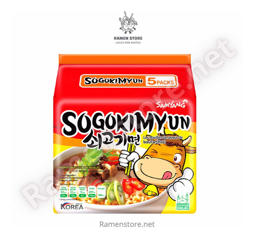 Set De 5 Ramen, Alimento Coreano, Ramenstore.net Arica