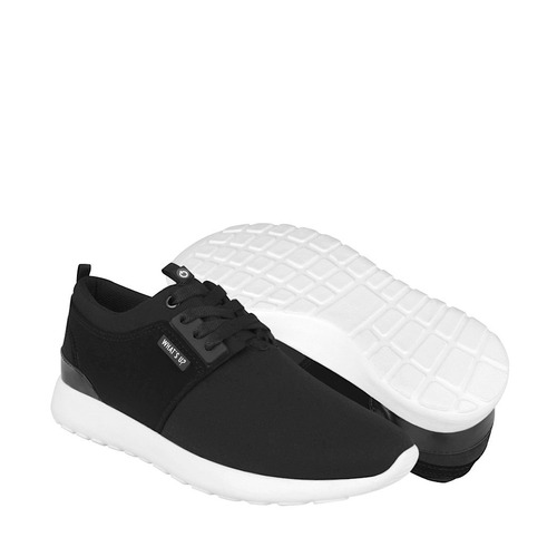 Tenis Urbanos What´s Up Para Mujer Textil Negro 152881