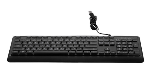 Teclado Com Fio De Letras Grandes Branco Negrito Letras
