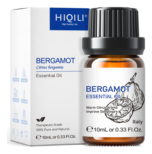 Hiqili - Aceite Esencial De Bergamota, 100% Puro, Natural, O