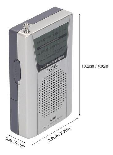 Radio De Bolsillo Portátil Bc-r60 Am Fm Que Funciona Con Pi