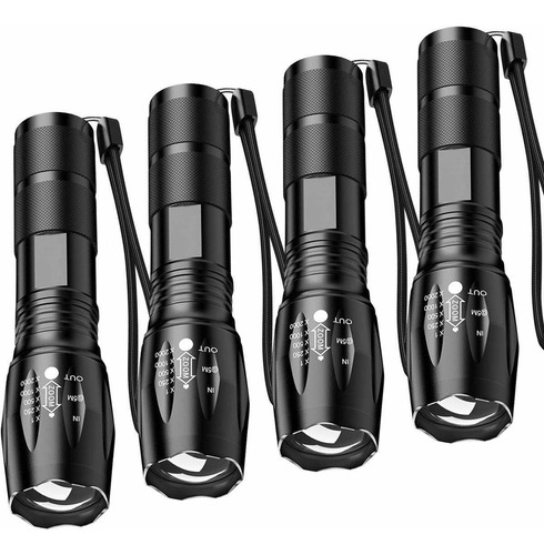 4 Linterna 2000 Lumen Xml-t6 Led Zoom Impermeable 5 Modo